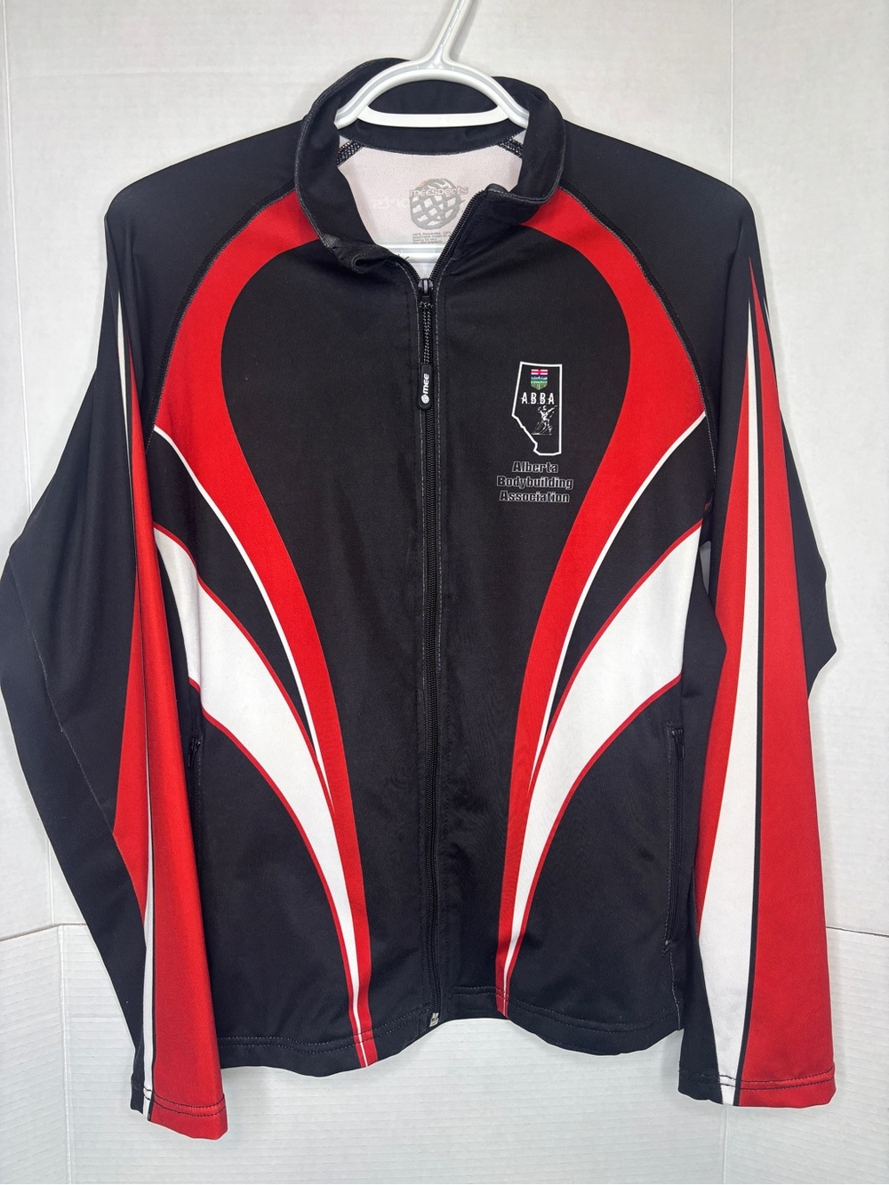 Alberta Bodybuilding Association Long Sleeve Performance Zip Top ABBA Athlete